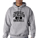 EW Baseball Grey  Hooded Sweatshirt
