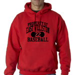 EW Baseball Red  Hooded Sweatshirt